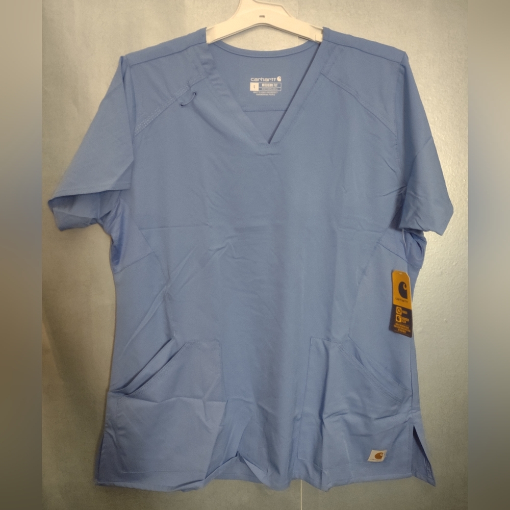 Carhartt Light Blue Scrub Top